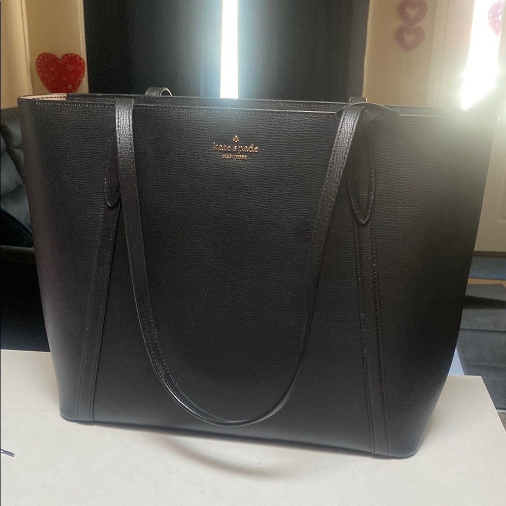 Kate Spade Black Leather Tote Bag